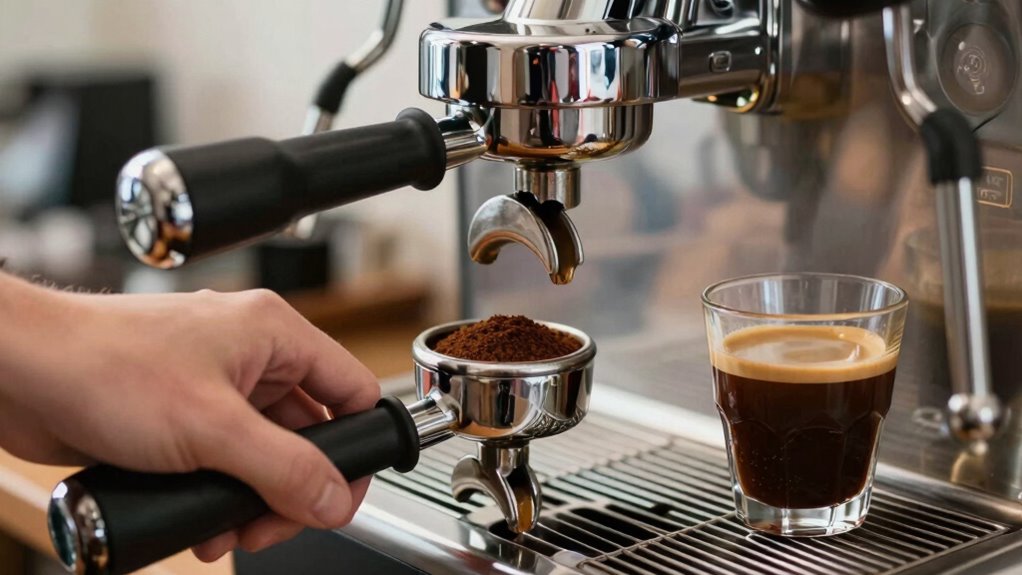 adjust grind and tamp