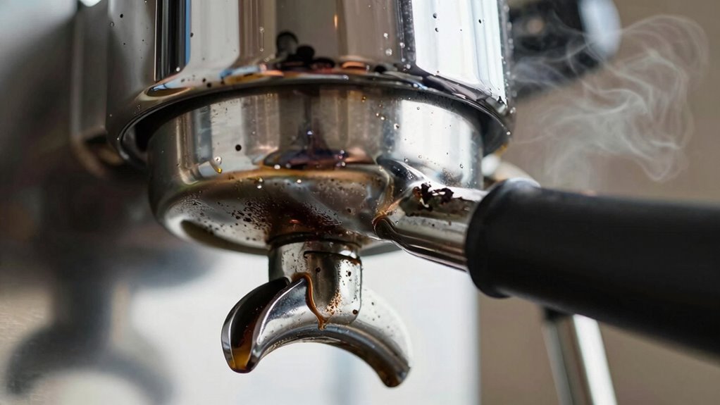 adjust grind size and tamp