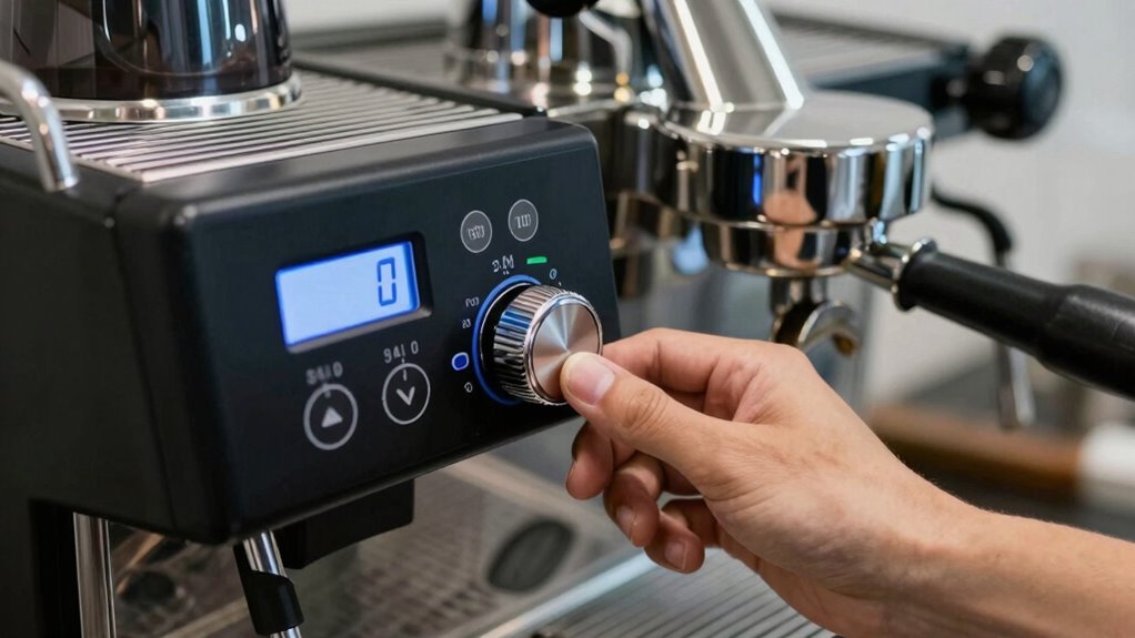 adjust grind tamp calibrate