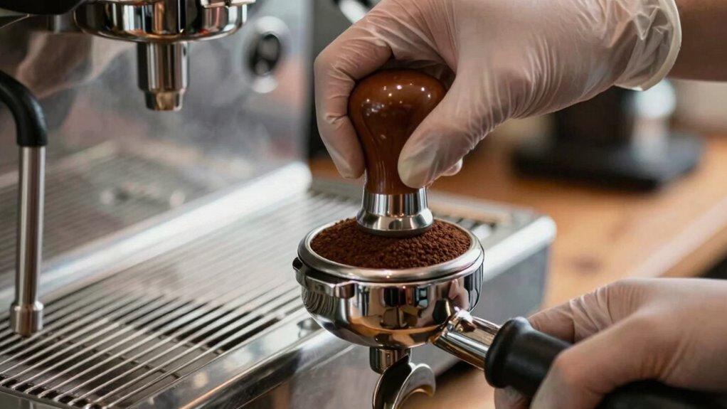 adjust tamp for even extraction