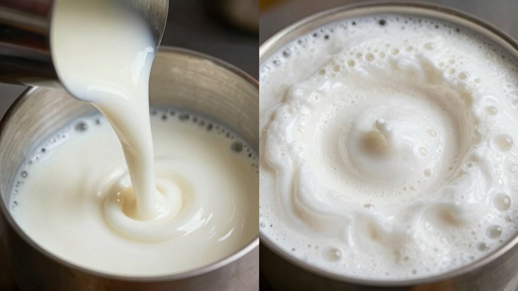 adjusting milk for drinks