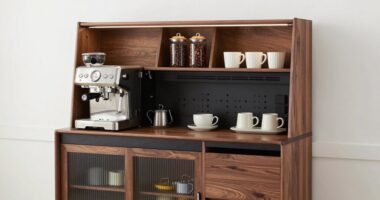 affordable coffee station cabinets