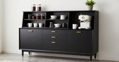 affordable coffee station cabinets