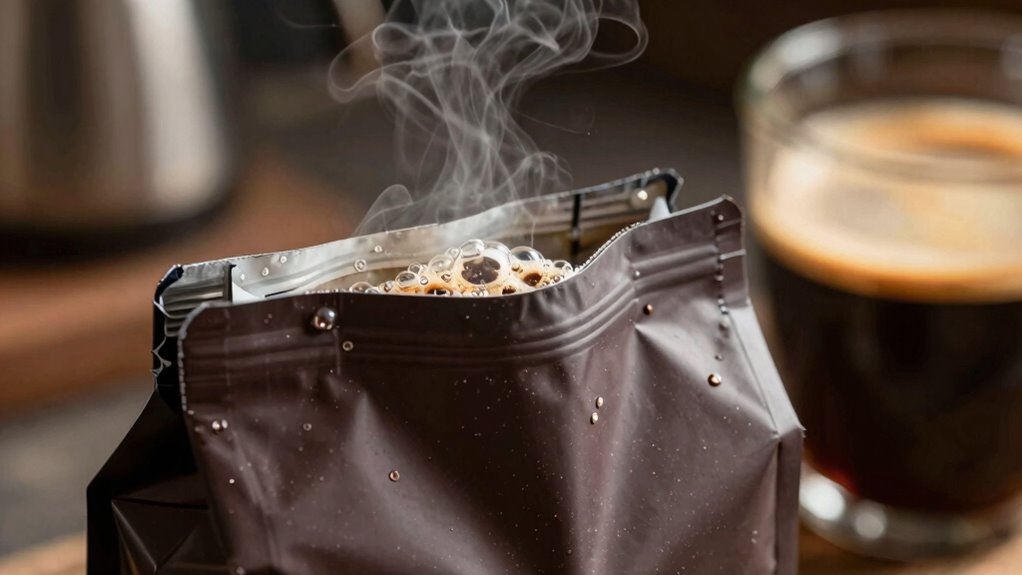 coffee gas release process