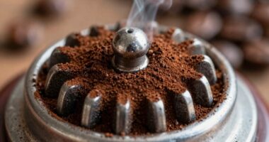 coffee grinder dust accumulation