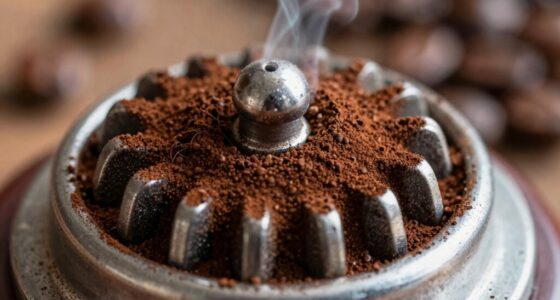 coffee grinder dust accumulation