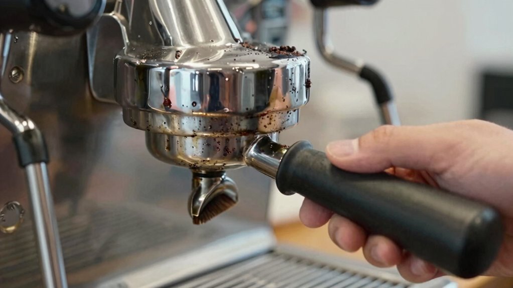 coffee oils and mineral deposits