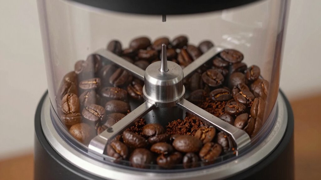 conical burrs resist oil