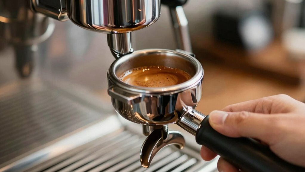 consistent controlled espresso pour