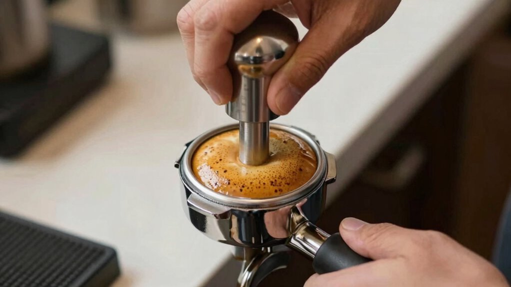 consistent grind and tamp