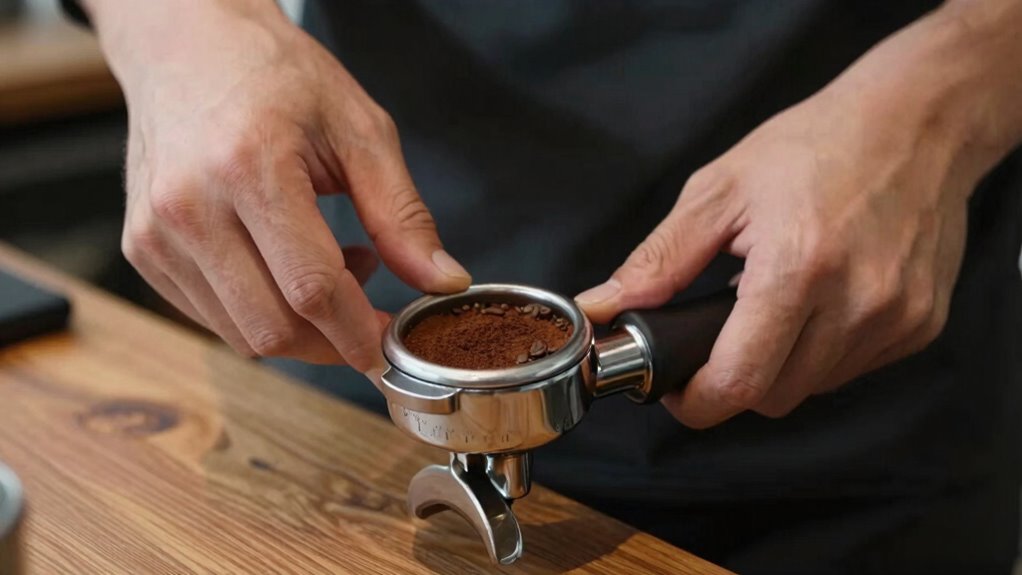 consistent portafilter preparation steps