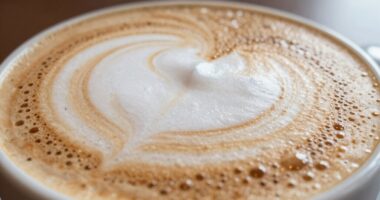 creamy velvety latte foam