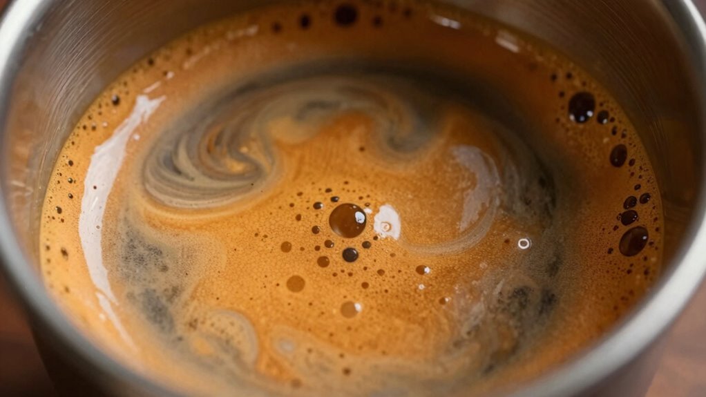 crema forms from oils