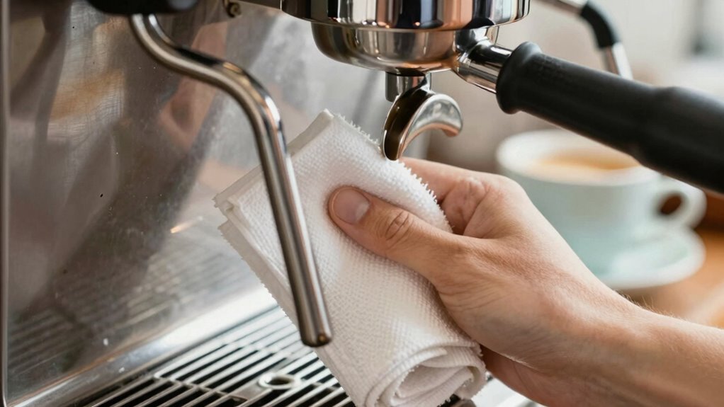 daily steam wand cleaning
