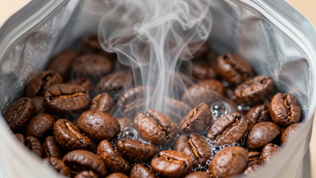 degas beans before brewing