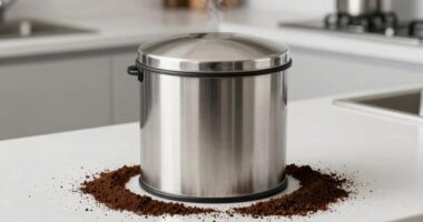 dispose coffee grounds safely