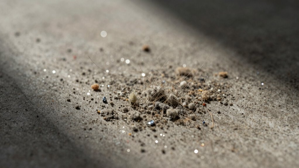 electrostatic charge attracts debris
