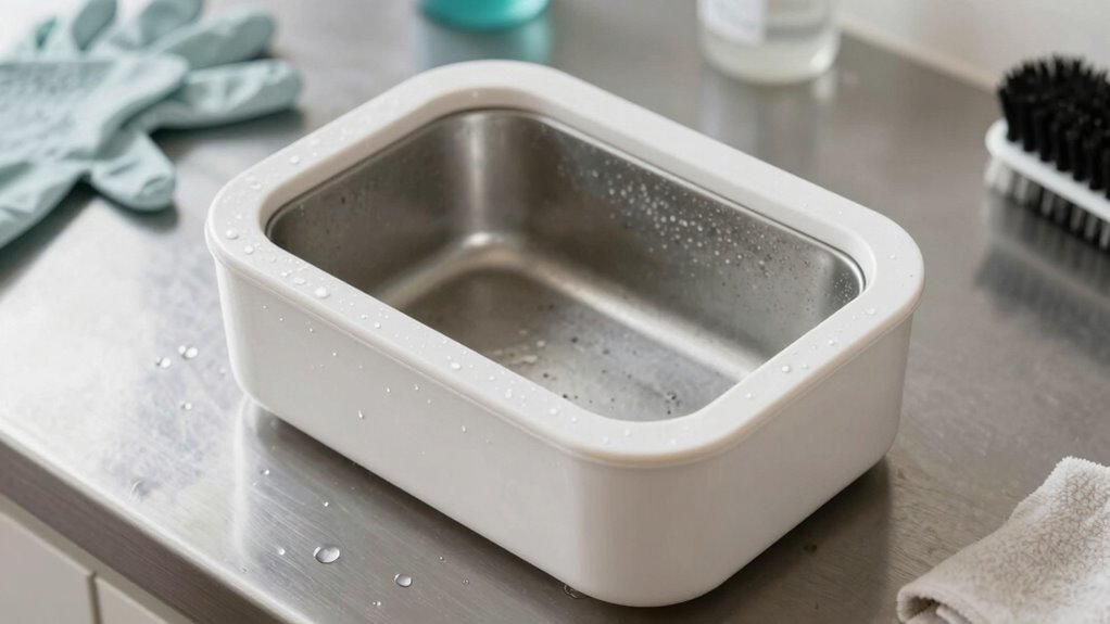 empty rinse sprinkle dry