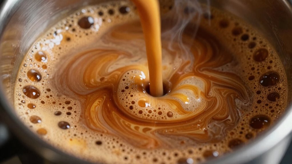 espresso turns blonde as extraction continues