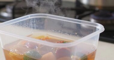 heat affects food plastics