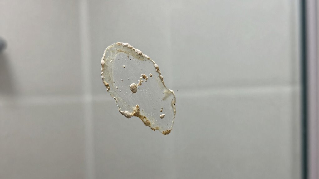 identify shower glass buildup