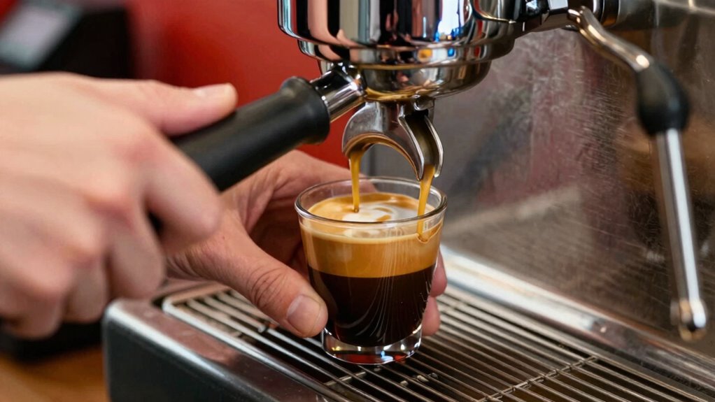 layered espresso milk art