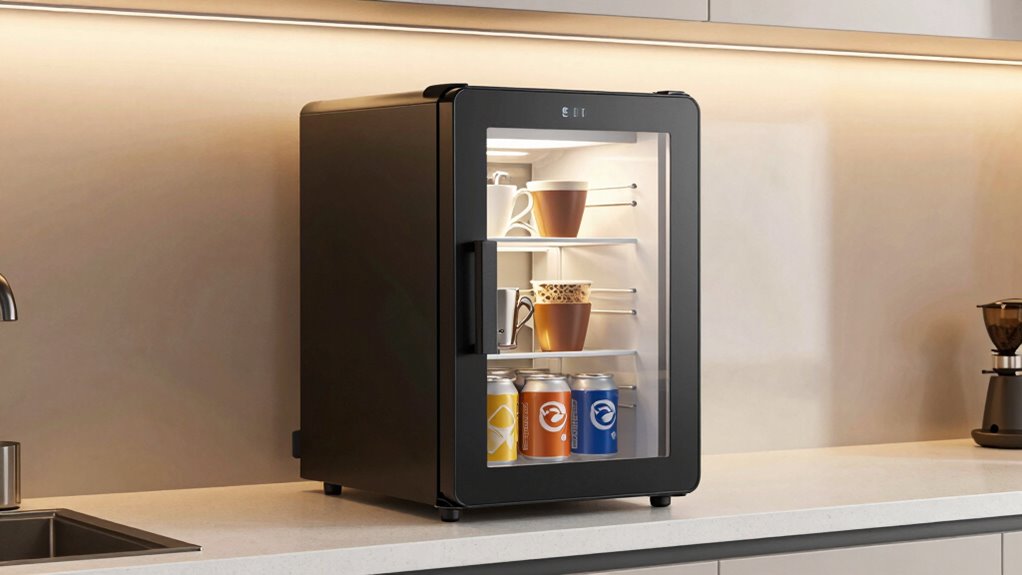 mini fridge size and features
