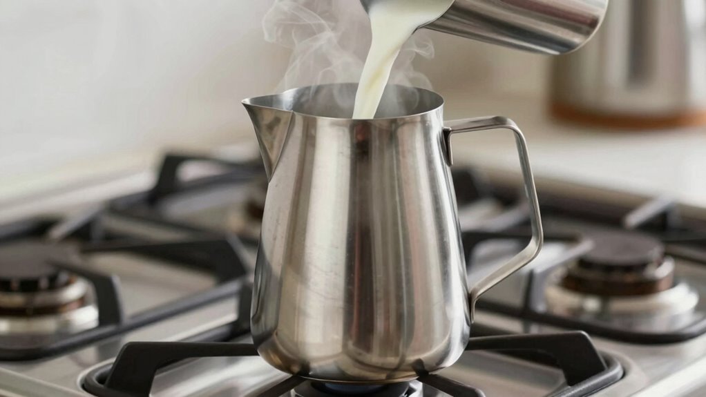 monitor milk temperature carefully