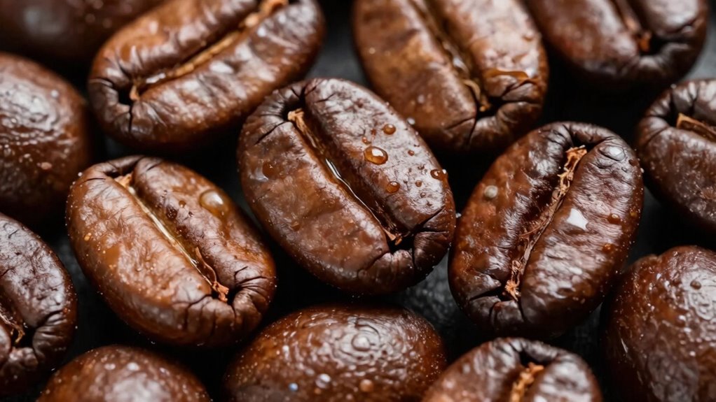oil sheen indicates roast level