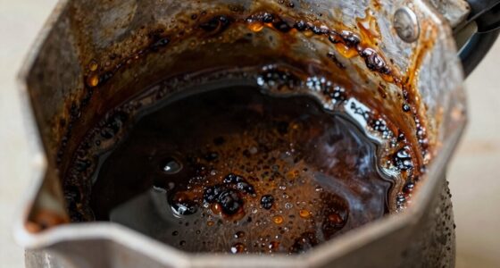 old coffee residue rancidity