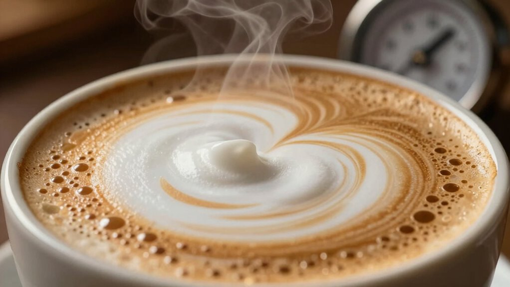 optimal milk steaming temperature