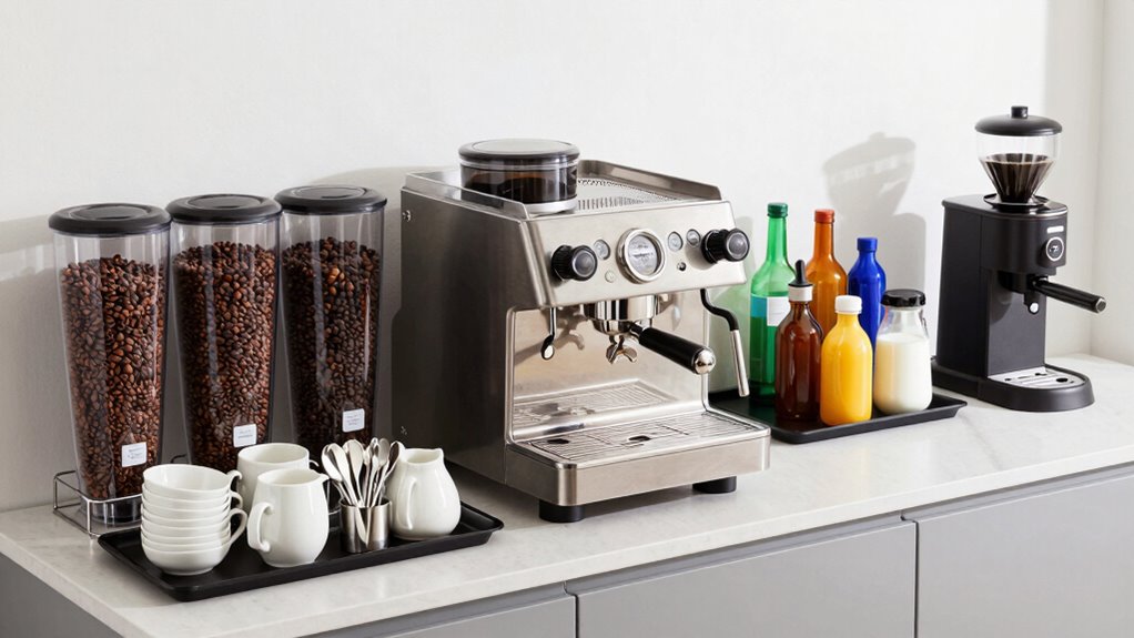 organize coffee station zones