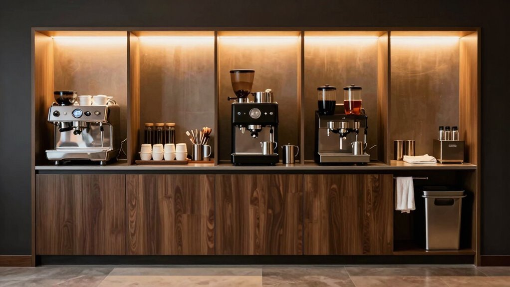 organized efficient coffee station