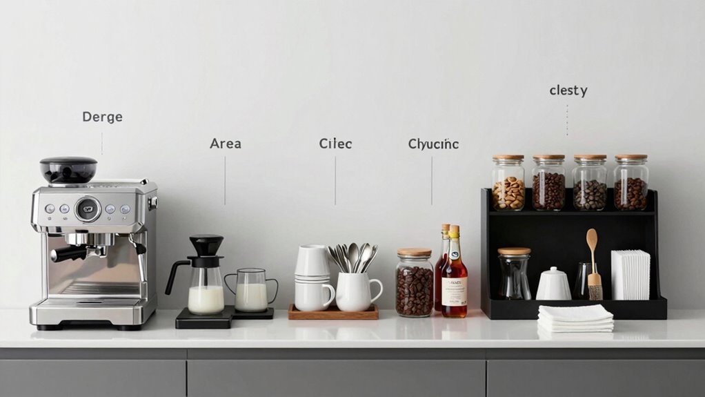 organized tidy coffee workspace