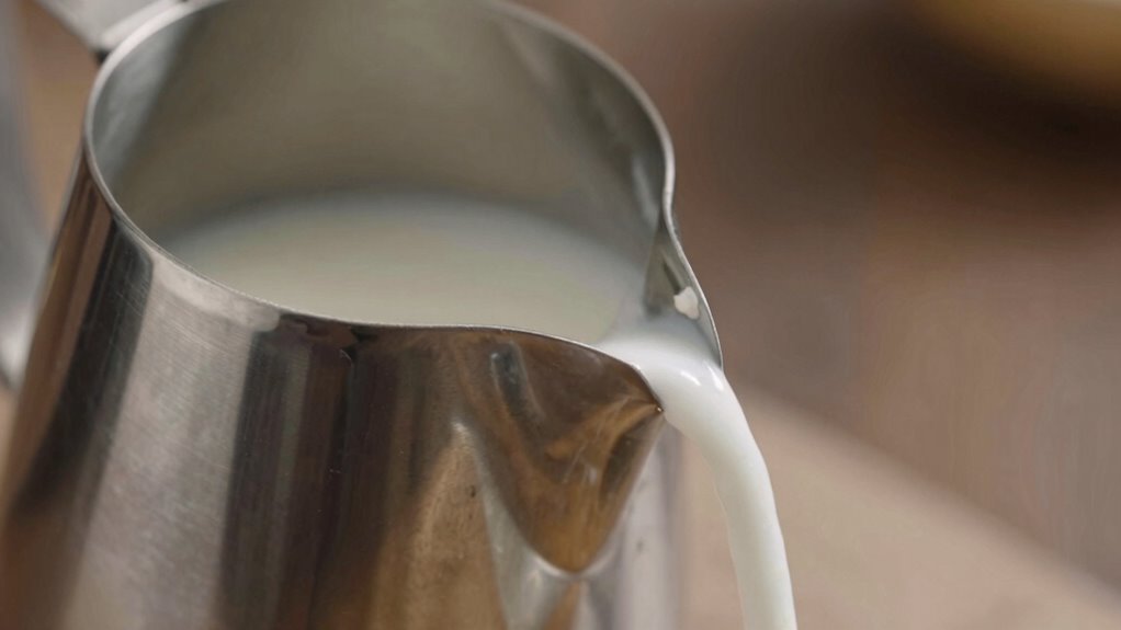 precise controlled milk pouring