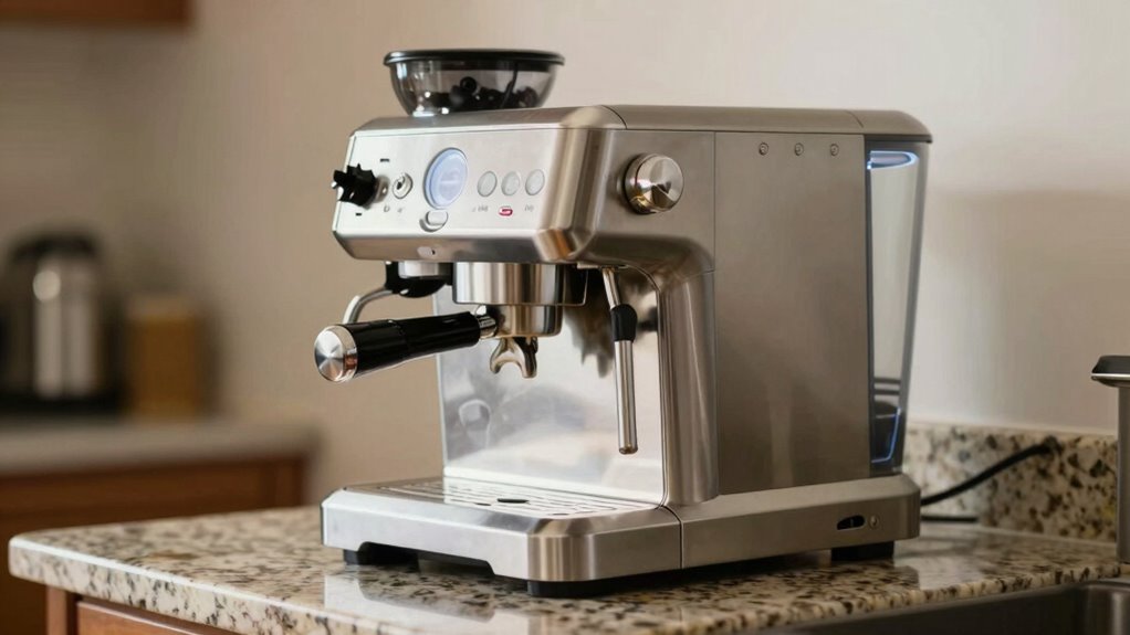 quiet espresso machine design