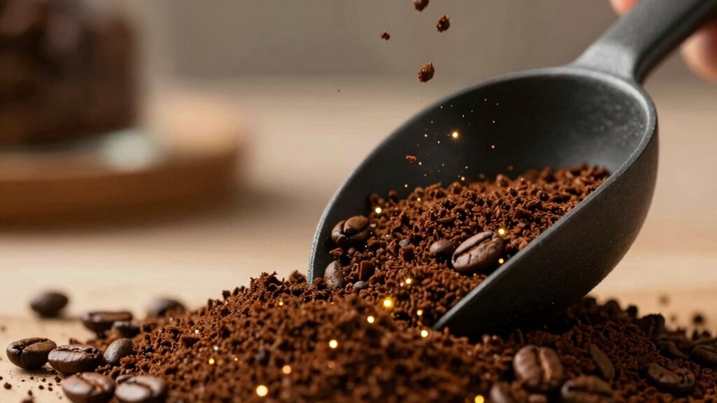 reduce static in coffee grounds