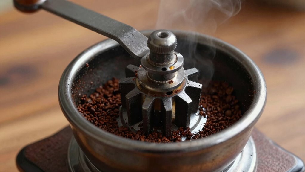 seasoning improves coffee grind