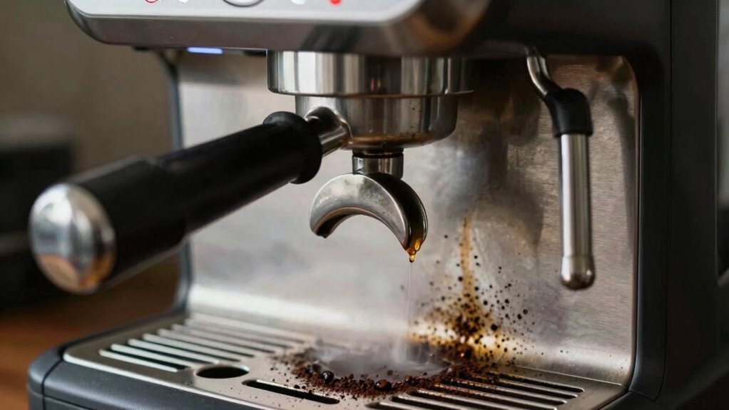 signs of coffee machine clogs