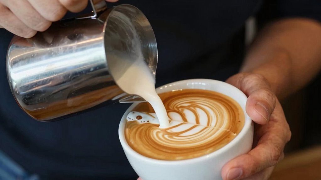 smooth controlled milk pouring