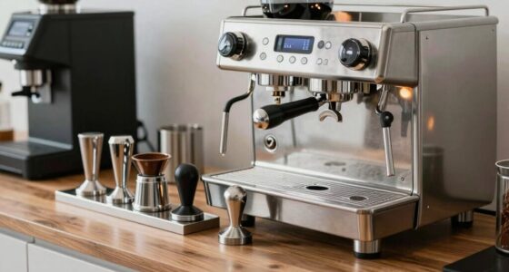 top office espresso tamping stations