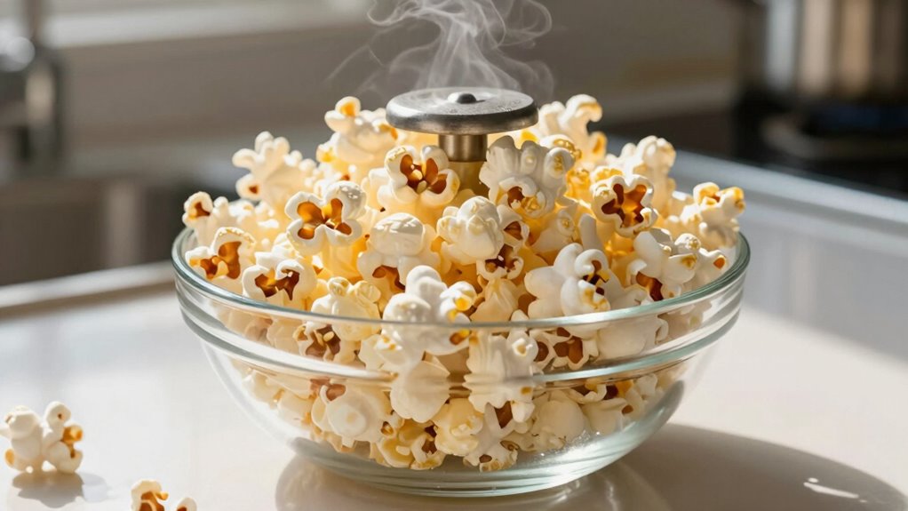 use weights for fluffy popcorn