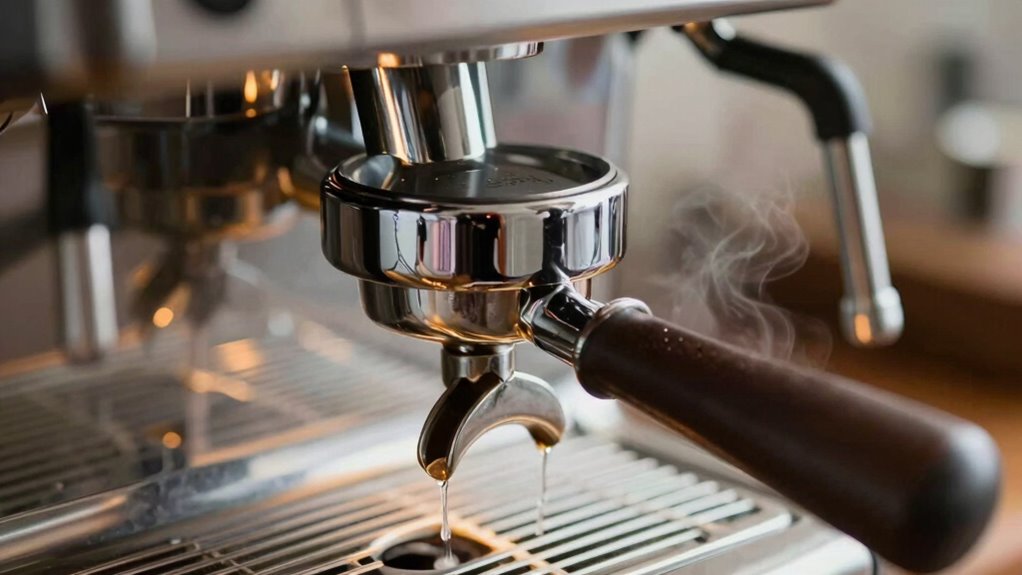 warm portafilter for better espresso