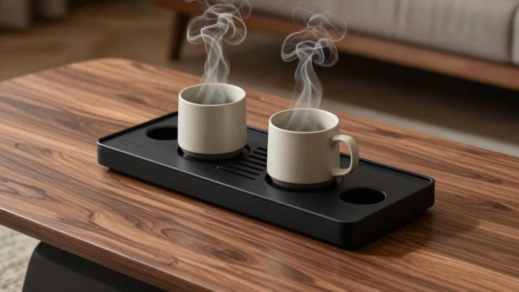 enhances beverage heat retention