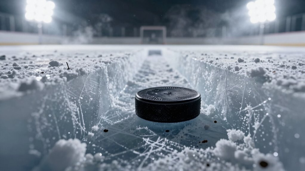 ice surface and puck friction