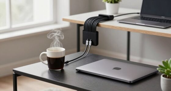 neat organized coffee space