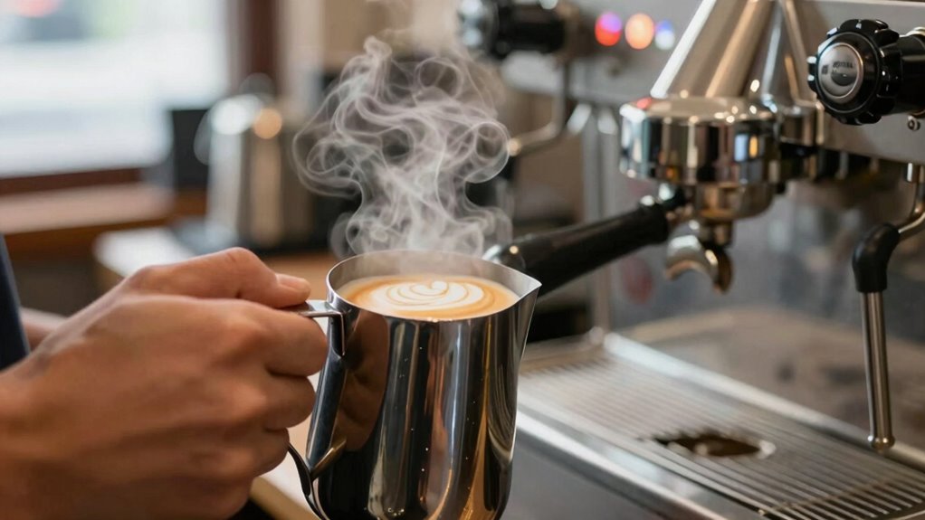 optimize steam for perfect latte