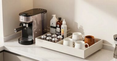organized appliance storage enhances cleanliness