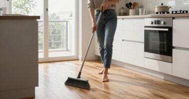 organized cleaning routine rhythm