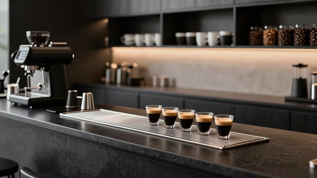 organized diverse coffee station